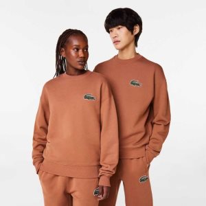 Lacoste Loose Fit Crocodile Badge Vaaleanruskea | YPV-165280