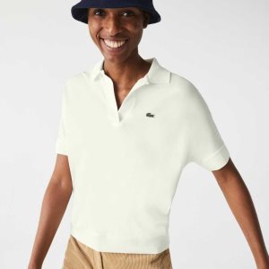 Lacoste Loose Fit Flowy Pique Valkoinen | FMH-329147