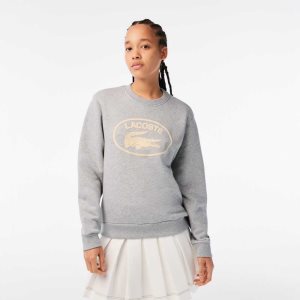 Lacoste Loose Fit Organic Puuvilla Fleece Harmaat | YQP-564783