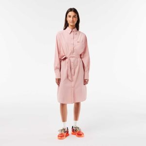 Lacoste Loose Fit Puuvilla Poplin Shirt Pinkki | UMH-305879