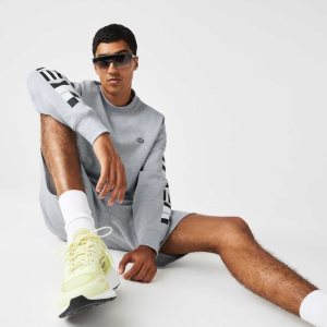 Lacoste Loose Fit Reflective Print Harmaat | XHK-752431