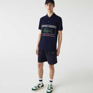 Lacoste Made in France Regular Fit Organic Puuvilla Laivastonsininen Sininen | EJL-410378