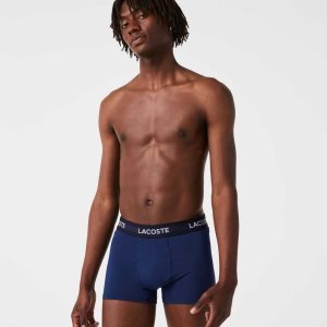 Lacoste Microfiber Trunk 3-Pack Laivastonsininen Sininen Sininen | WAH-514082