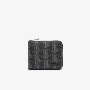 Lacoste Monogram Print Small Zip Wallet Monivärinen | QKD-197842