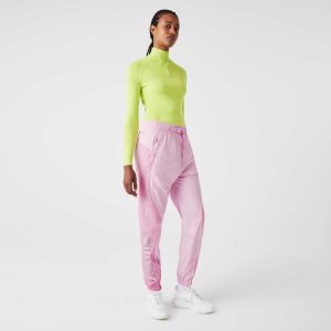 Lacoste Nautical Print Trackpants Pinkki | IAB-735860