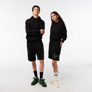 Lacoste Netflix Organic Puuvilla Fleece Mustat | BPC-214738
