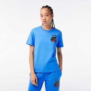 Lacoste Netflix Organic Puuvilla Jersey T-Shirt Sininen | TLH-380457