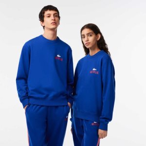 Lacoste Netflix Round Neck Print Back Sininen | NSJ-786410