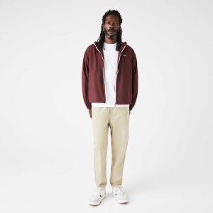Lacoste New Classic Light Hupullinen Zippered Viininpunainen | XWO-658713