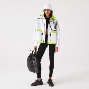 Lacoste Nylon Windbreaker Valkoinen Keltainen | HUE-236180