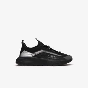 Lacoste Odyssa Lite Nylon and Mesh Mustat Harmaat | LZC-843670
