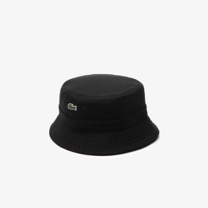 Lacoste Organic Puuvilla Bucket Mustat | CLR-824931