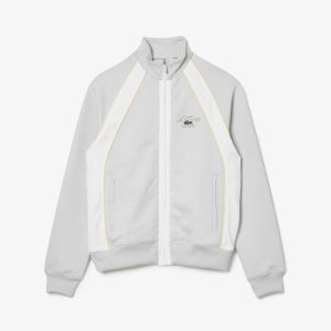 Lacoste Organic Puuvilla Colorblock Zipped Vaaleanharmaat Valkoinen Keltainen | IFT-031782