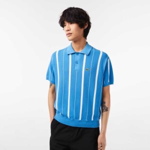 Lacoste Organic Puuvilla Polo Neck Sininen Valkoinen | VYZ-126074