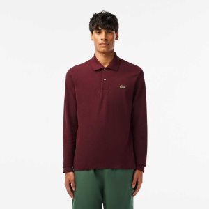 Lacoste Original L.12.12 Long Sleeve Heathered Puuvilla Viininpunainen | ELY-035276