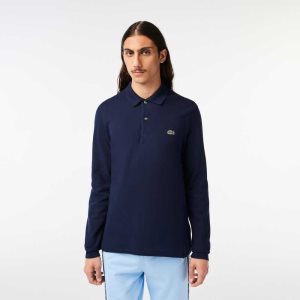 Lacoste Original L.12.12 Long Sleeve Puuvilla Laivastonsininen Sininen | QET-685397