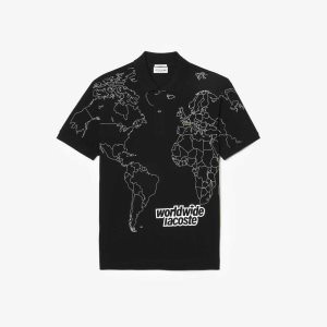 Lacoste Original L.12.12 Planisphere Mustat | KQS-041873
