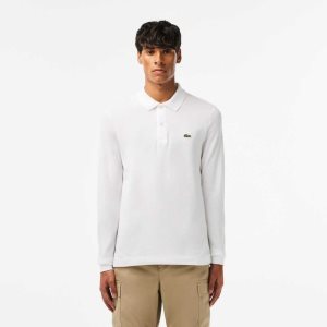 Lacoste Original L.12.12 Slim Fit Long Sleeve Valkoinen | ZUV-492713