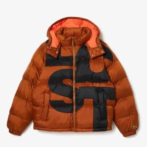Lacoste Oversized Branded Vesi-Repellent Ruskea Mustat | GOI-012583