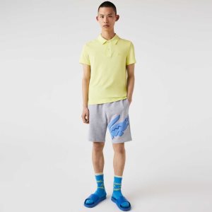 Lacoste Oversized Crocodile Print Organic Puuvilla Fleece Harmaat | THQ-956412