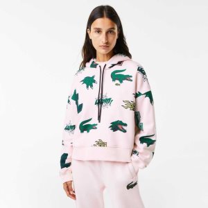 Lacoste Oversized Hupullinen Fleece Vaaleanpinkki | LPN-917456