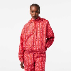 Lacoste Oversized Hupullinen Track Jacket Oranssi Punainen Pinkki | PWX-931806
