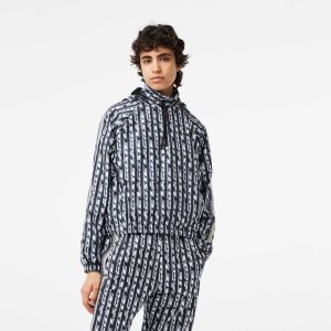 Lacoste Oversized Hupullinen Track Mustat Sininen Valkoinen | GBL-249157