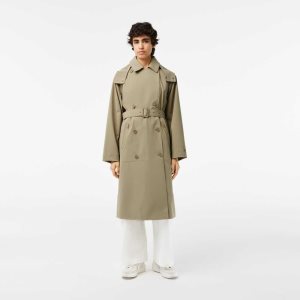 Lacoste Oversized Trench Coat Beige | RUN-607154