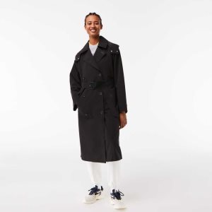 Lacoste Oversized Trench Coat Mustat | CHA-934561