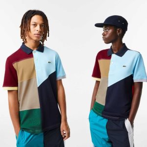 Lacoste Patchwork Effect Puuvilla Petit Pique Monivärinen | BPV-930516