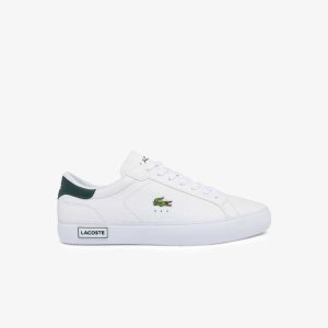 Lacoste Powercourt Nahkaiset Valkoinen Tummanvihreä | INJ-103247