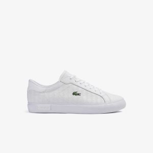 Lacoste Powercourt Nahkaiset Valkoinen Valkoinen | FPD-617854