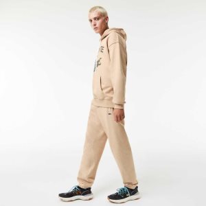 Lacoste Print Beige | LOU-625037