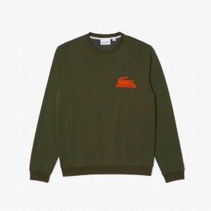 Lacoste Puuvilla Fleece Lounge Khaki Vihreä Oranssi | NVM-816235