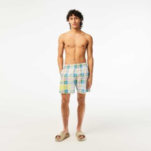 Lacoste Quick-Dry Colored Check Valkoinen | MEL-290358