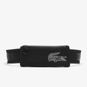 Lacoste Recycled Fiber Belt Mustat | XZH-652871
