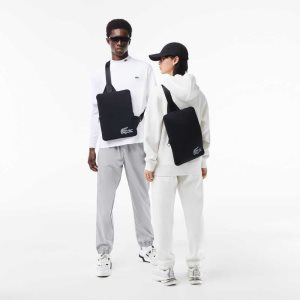 Lacoste Recycled Fiber Crossbody Mustat | KRL-716094