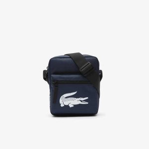 Lacoste Recycled Fiber Shoulder Laivastonsininen | CQY-387914
