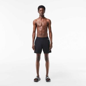 Lacoste Recycled Polyamide Colorblock Mustat Valkoinen | IFH-036718