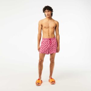 Lacoste Recycled Polyester Print Punainen Valkoinen | YVP-075164