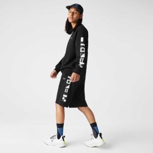 Lacoste Reflective Print Mustat | VAQ-546317