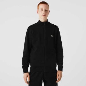 Lacoste Regular Fit Brushed Fleece Zippered Mustat | ILB-241805