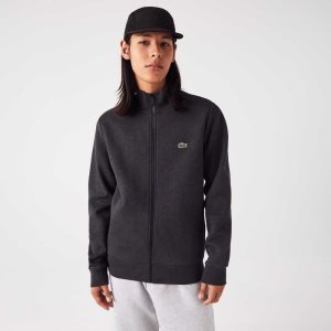 Lacoste Regular Fit Brushed Fleece Zippered Harmaat | KLQ-745186