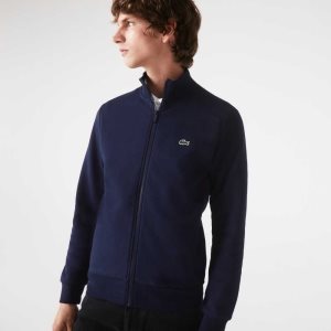 Lacoste Regular Fit Brushed Fleece Zippered Laivastonsininen Sininen | ZGS-178690