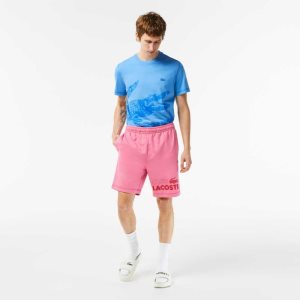 Lacoste Regular Fit Contrast Branding Fleece Pinkki | ALF-158704