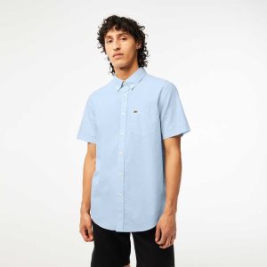 Lacoste Regular Fit Gingham Check Valkoinen Sininen | HPN-169327