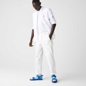 Lacoste Regular Fit Linen Valkoinen | JPB-528317