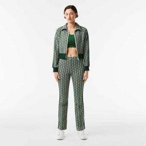 Lacoste Regular Fit Monogram Zip Vihreä Beige | RUY-682534