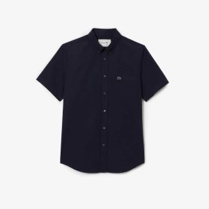 Lacoste Regular Fit Puuvilla Laivastonsininen Sininen | QCS-453910