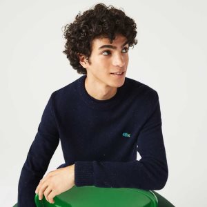 Lacoste Regular Fit Speckled Print Villa Jersey Laivastonsininen Sininen | NEY-320176